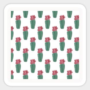 Watercolor Cactus Neck Gator Red Cactus Flower Sticker